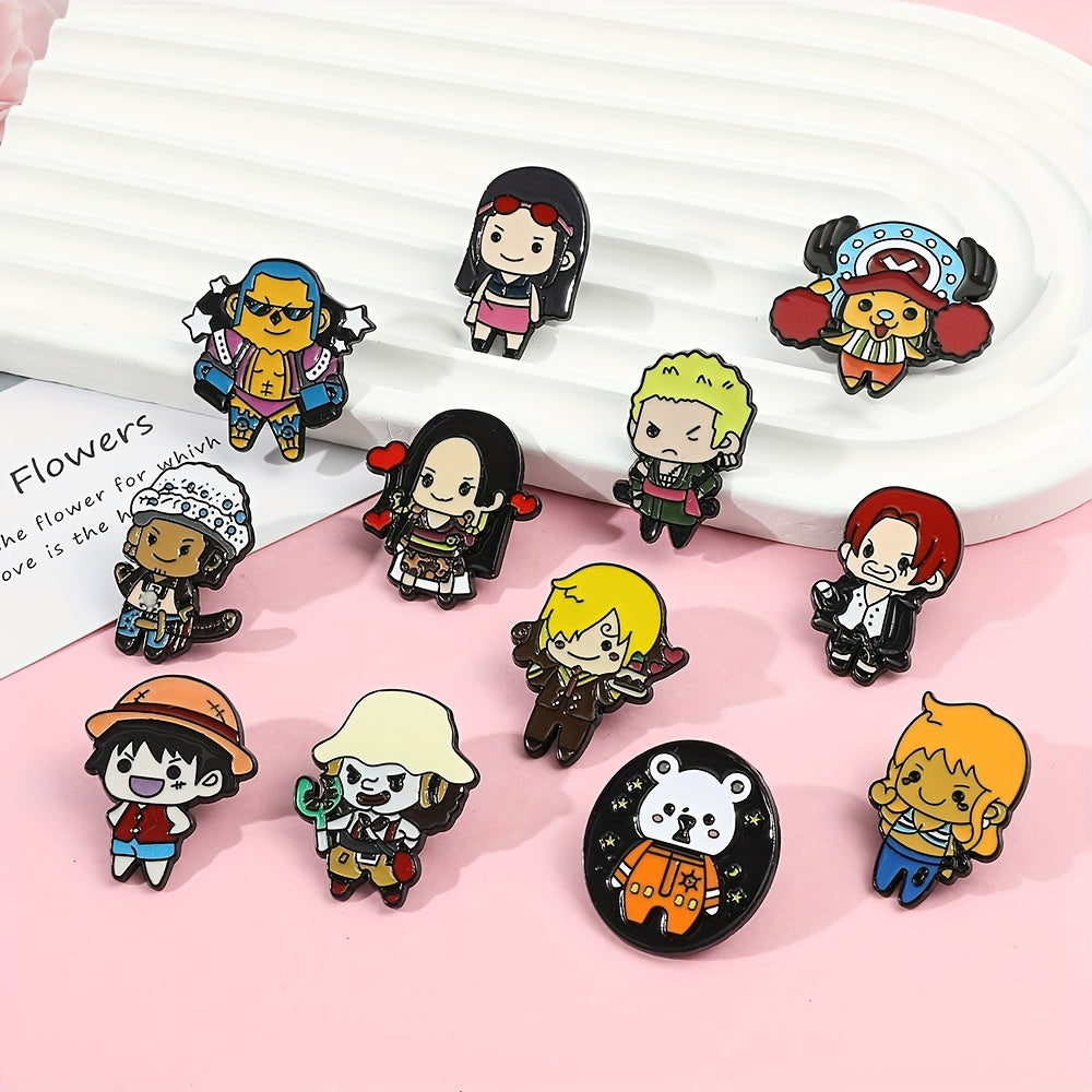 1pc Creative Cartoon Figure DIY Metal Pin Badge for Clothes, Backpack, Hat - Perfect Holiday Party Gift for Teens