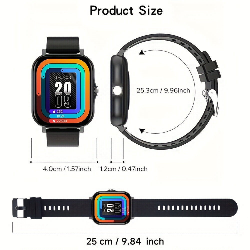 NEW Smart Watch 4.65cmInch With Wireless Calling/Receiving Multiple Sports Modes Sedentary Reminder Weather Forecast Message Notification Borderlessslim Design Multi-SportMode For Android & For IPhone For Men&Women AS A Gift