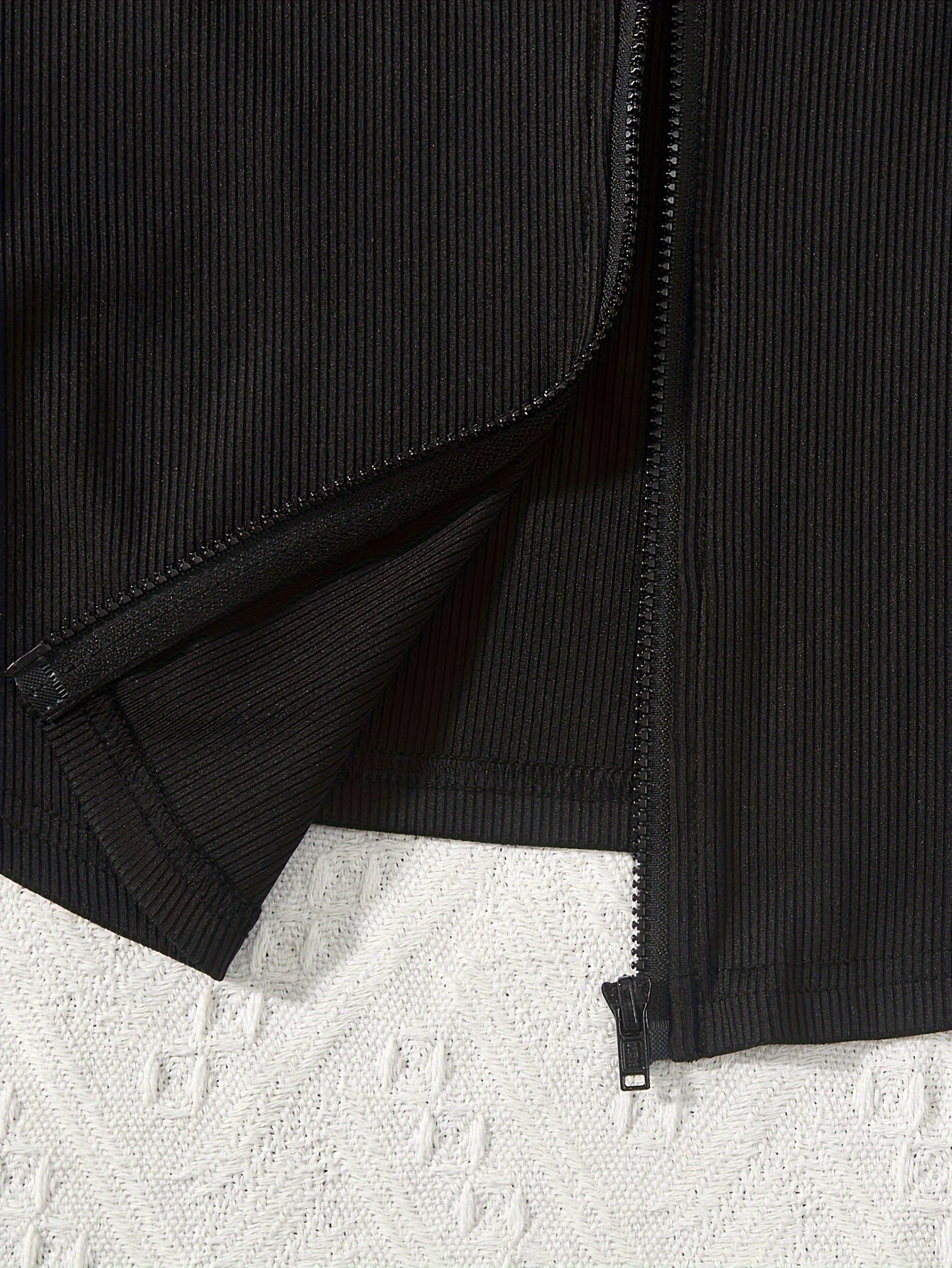 Elegant Girls Slim Outfits 2pc, Zip Hoodies + Loose Fit Flare Pants Kids Clothes.