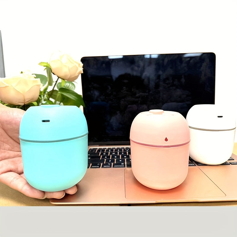 Mini Humidifier - Cool Mist Aroma Diffuser for Car, Office, Bedroom - 220mL Capacity - 2 Mist Modes - Quiet Operation Christmas Gift