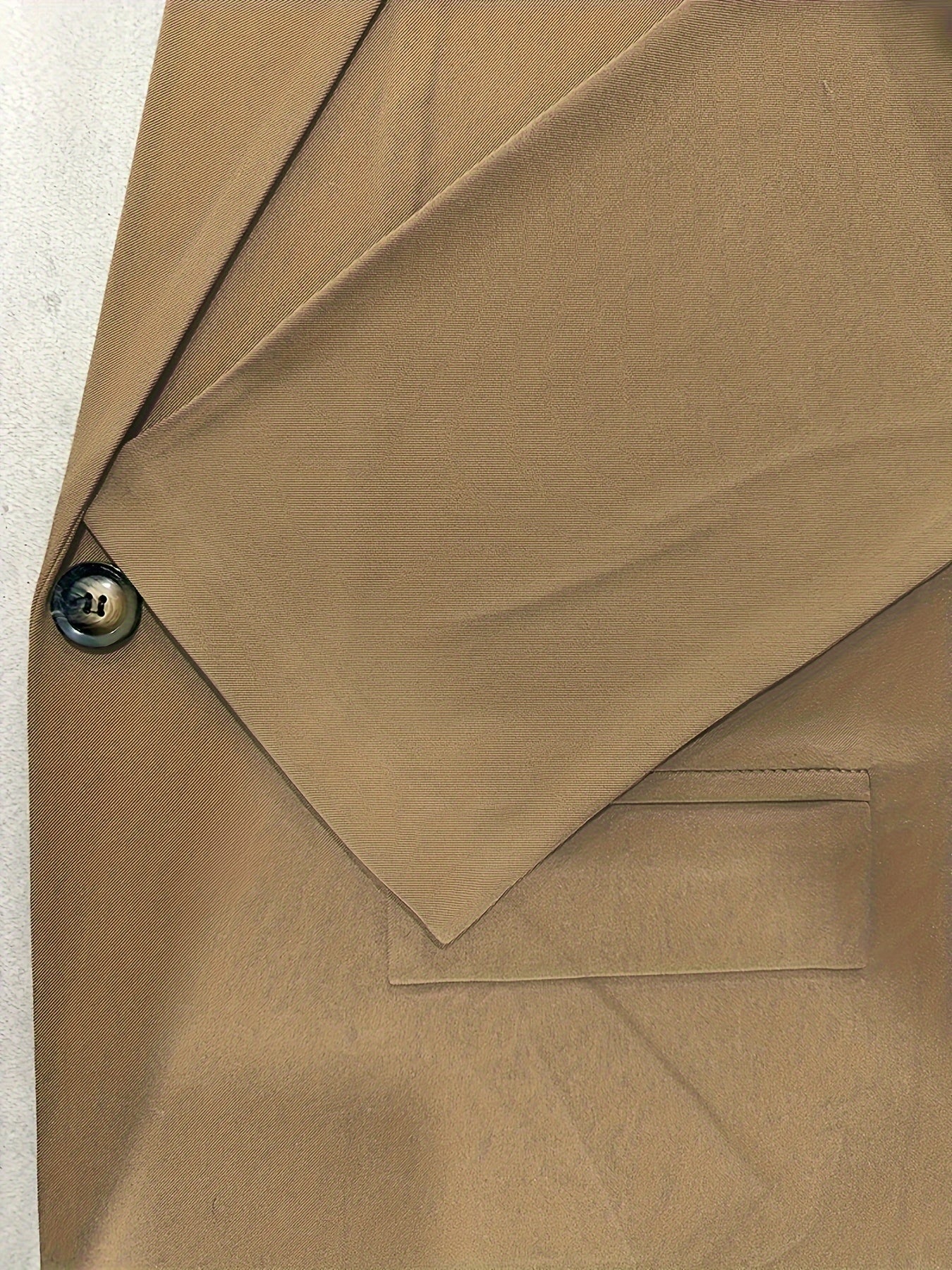 Solid Color Single Breasted Blazer, Elegant Long Sleeve Outwear .