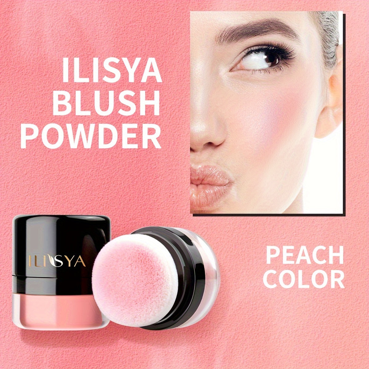 ILISYA Soft Face Blusher Powder Cheek Rouge Nourishing Nude Makeup .