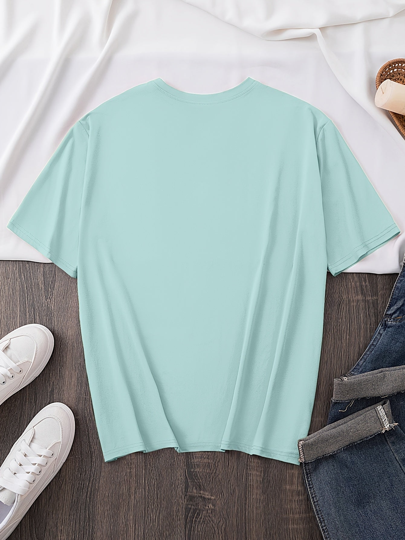 Women's Three-Piece Set Creative Letter Print Short-Sleeve T-Shirt, /MH