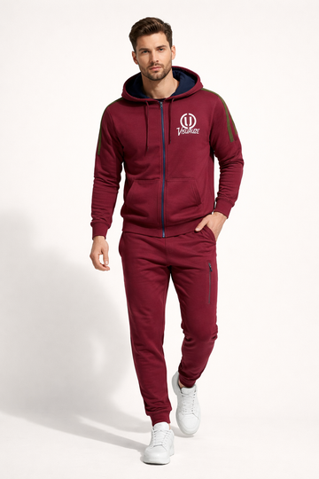 Men’s Hooded Tracksuit & Jogger Set – Premium Denim Blue Athleisure Co-Ord | MH