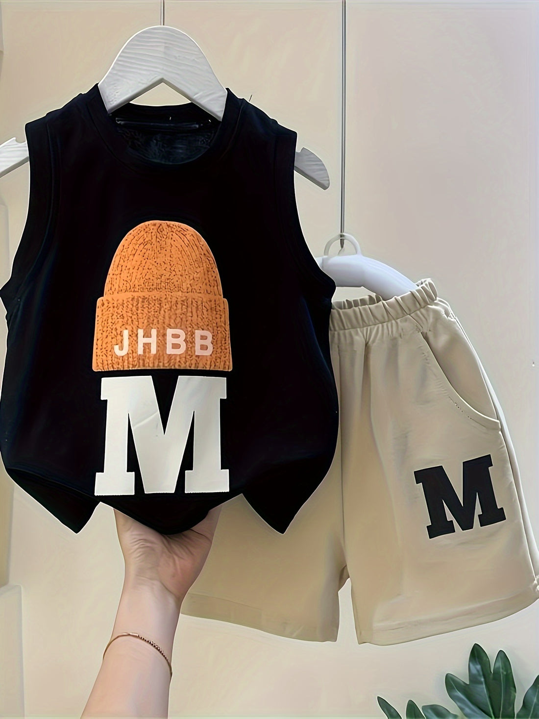 2pcs Set For Baby Boys, Summer Casual Cotton Sleeveless.