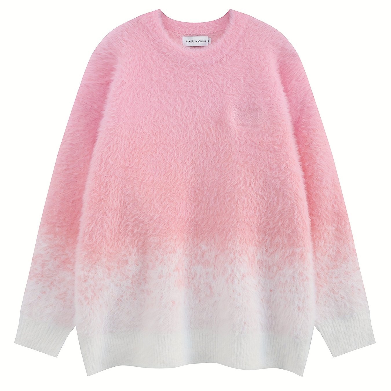 All Match Knitted Ombre Sweater, Men's Casual Warm Mid Stretch.