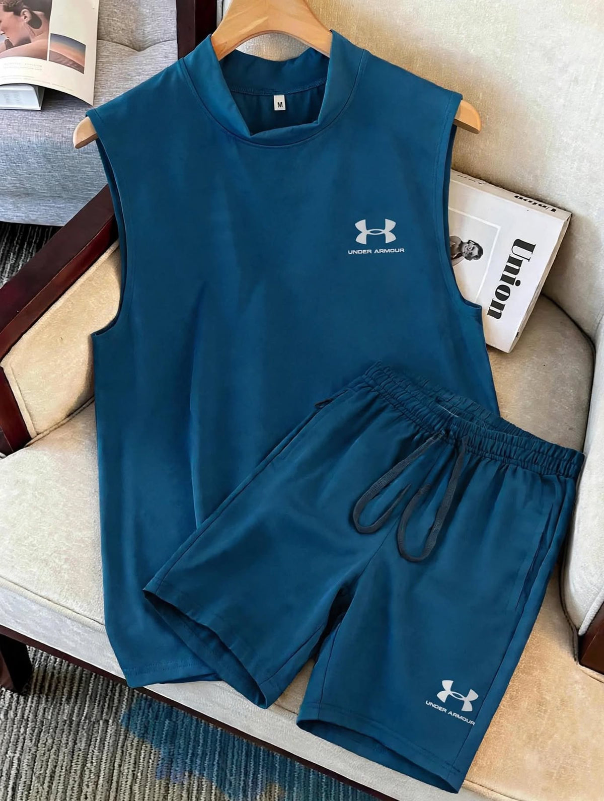Men's Oversized Muscle Tee & Shorts Set | Breathable Gym Coord - 8 Colors | Sizes M-XXL |MH
