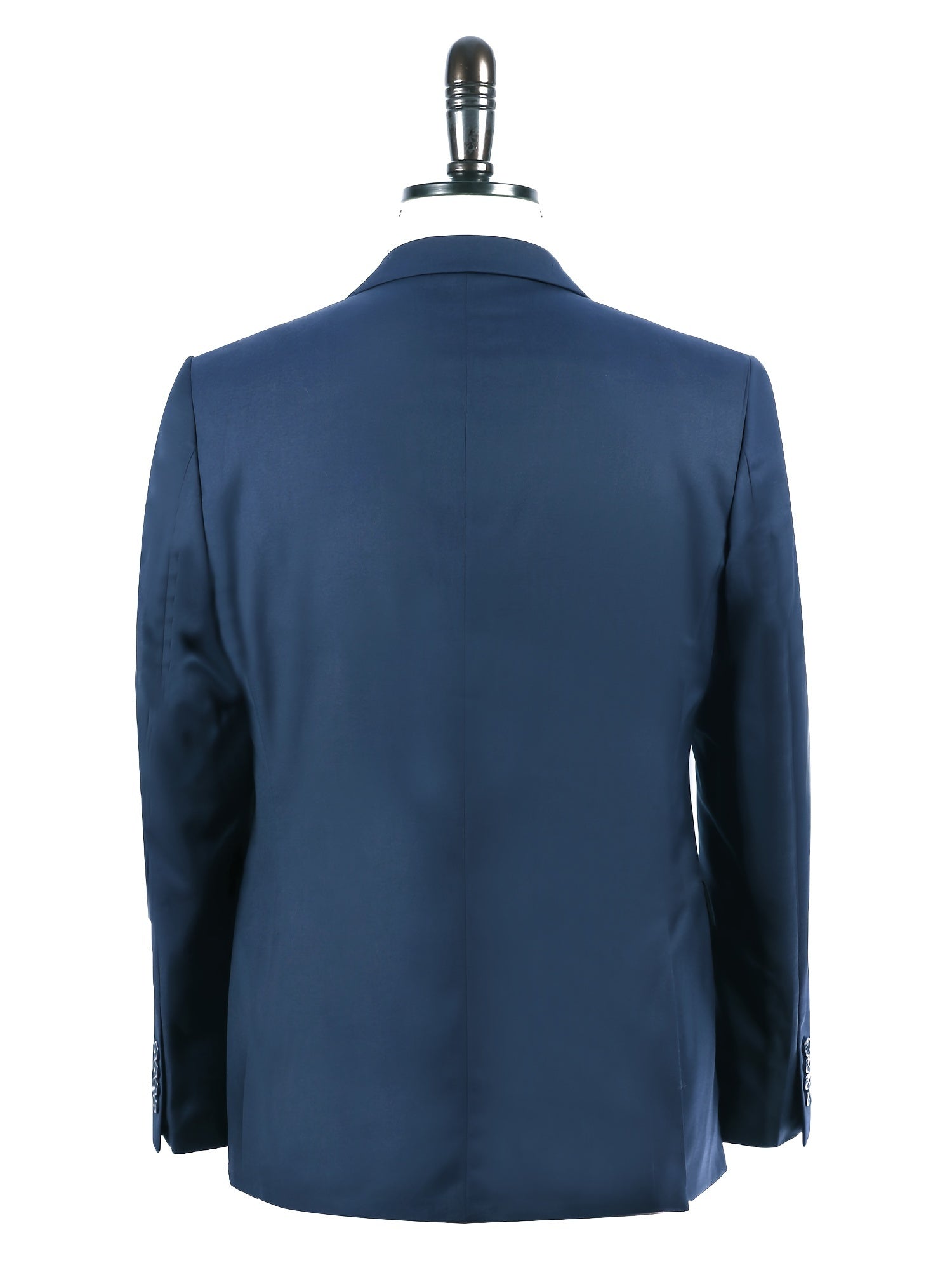 3-Piece Men's Classic Solid Dress Suit Set, One-Button Jacket Blazer.