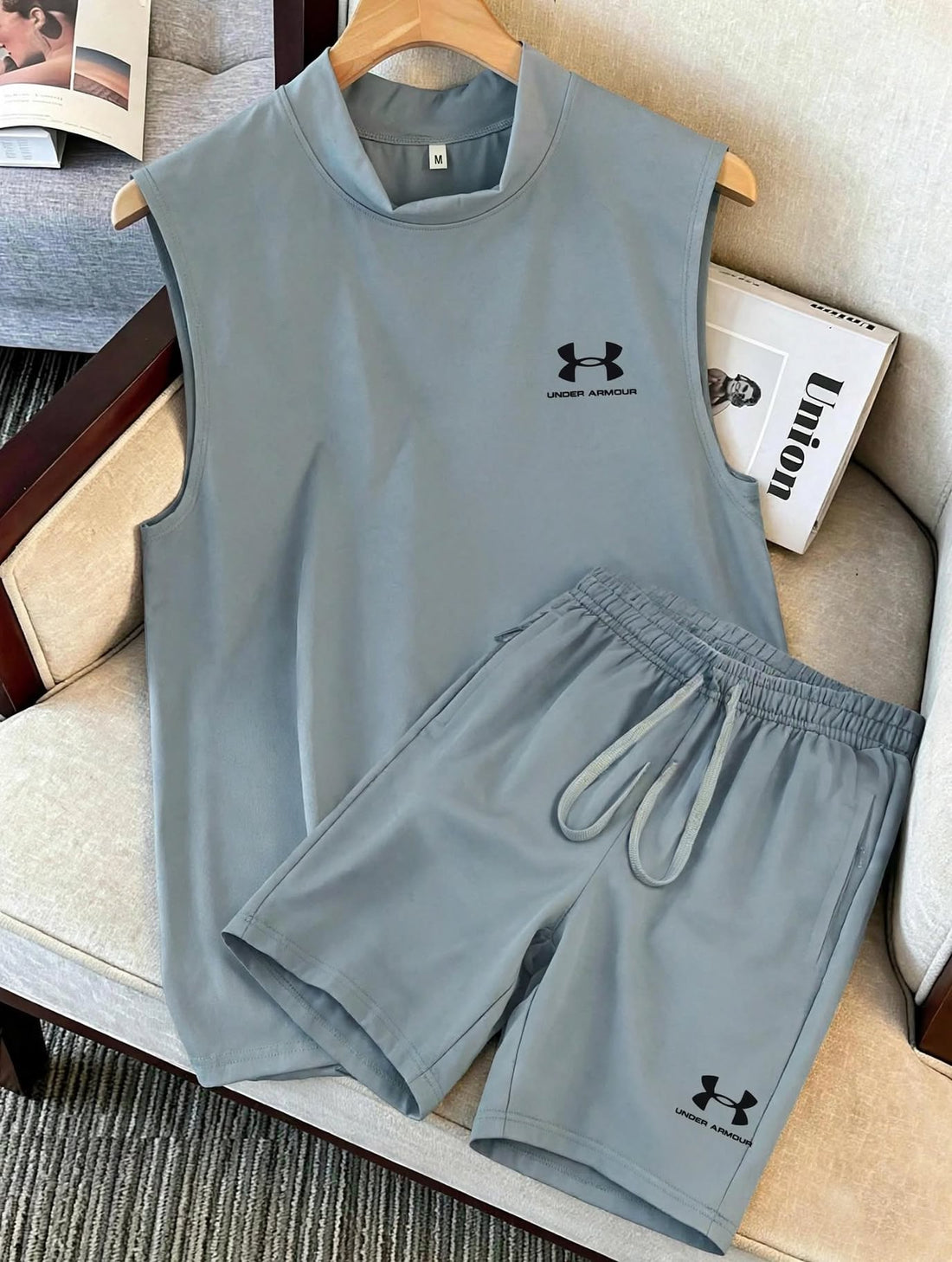 Men's Oversized Muscle Tee & Shorts Set | Breathable Gym Coord - 8 Colors | Sizes M-XXL |MH