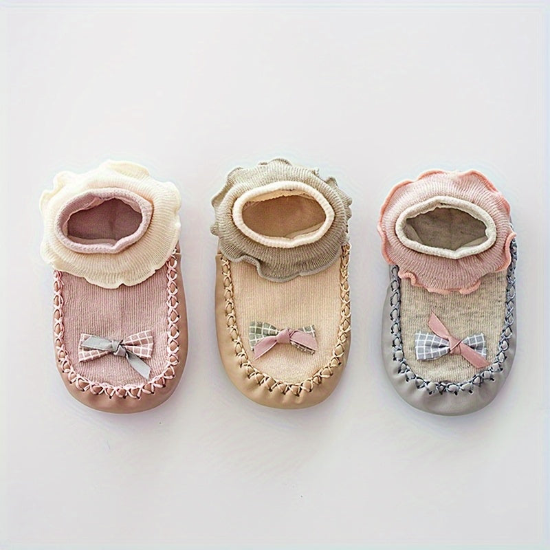 Spring And Autumn Cartoon Baby Leather Bottom Socks, /MH