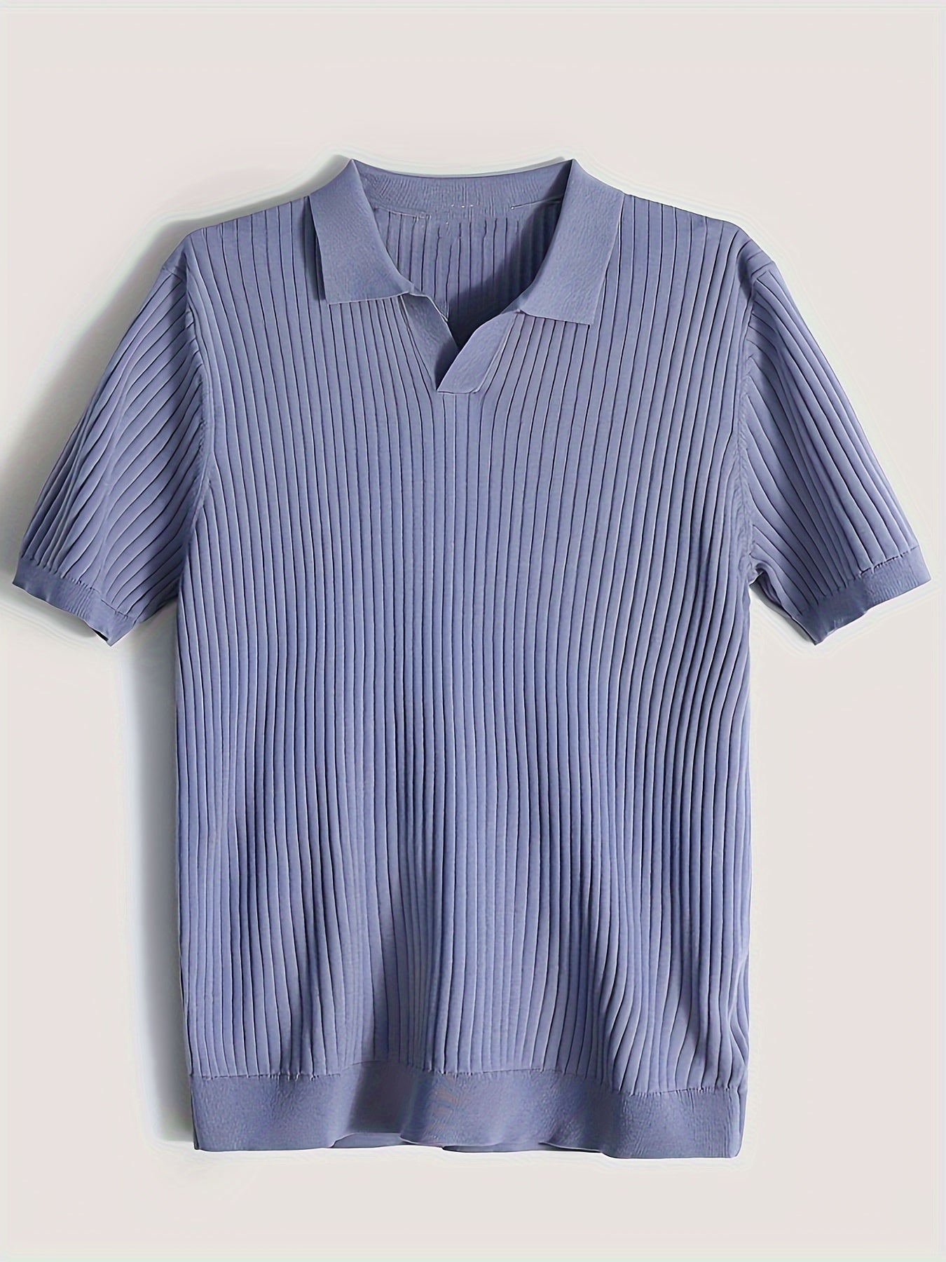 Men's Stripe Pattern Sweater, Casual Breathable Medium Stretch .