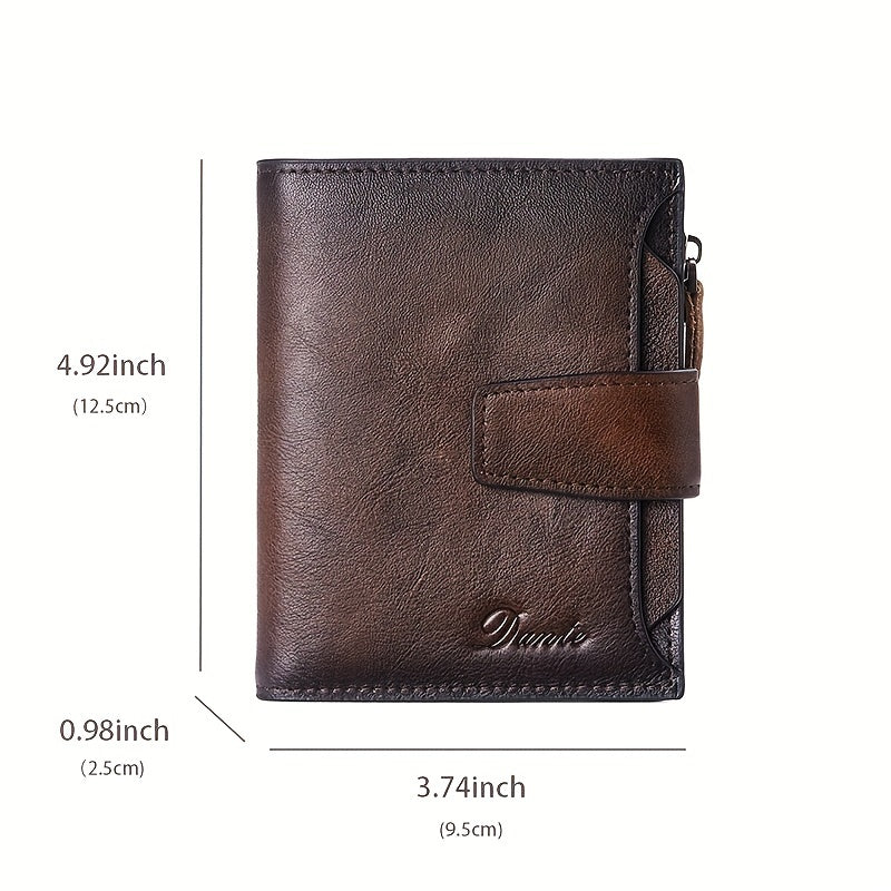Vintage Men's Top Layer Cowhide Wallet.