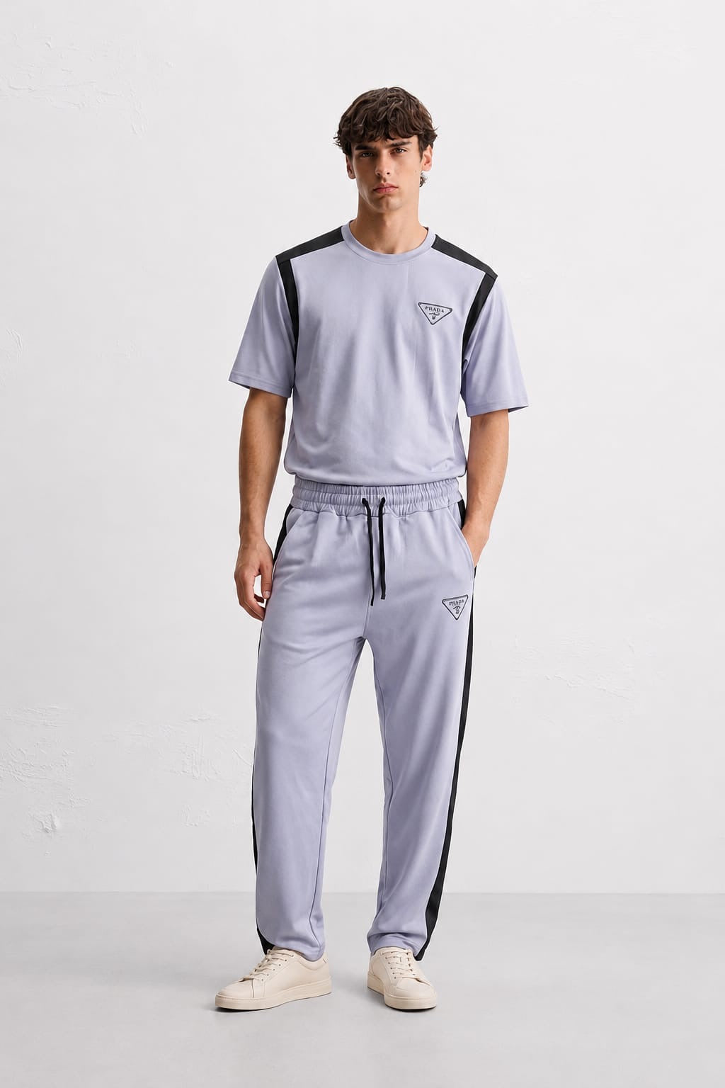 Men’s Oversized Multi-Color Casual Tracksuit Set Contrast Tee + Joggers | Sizes M-XXL | MH
