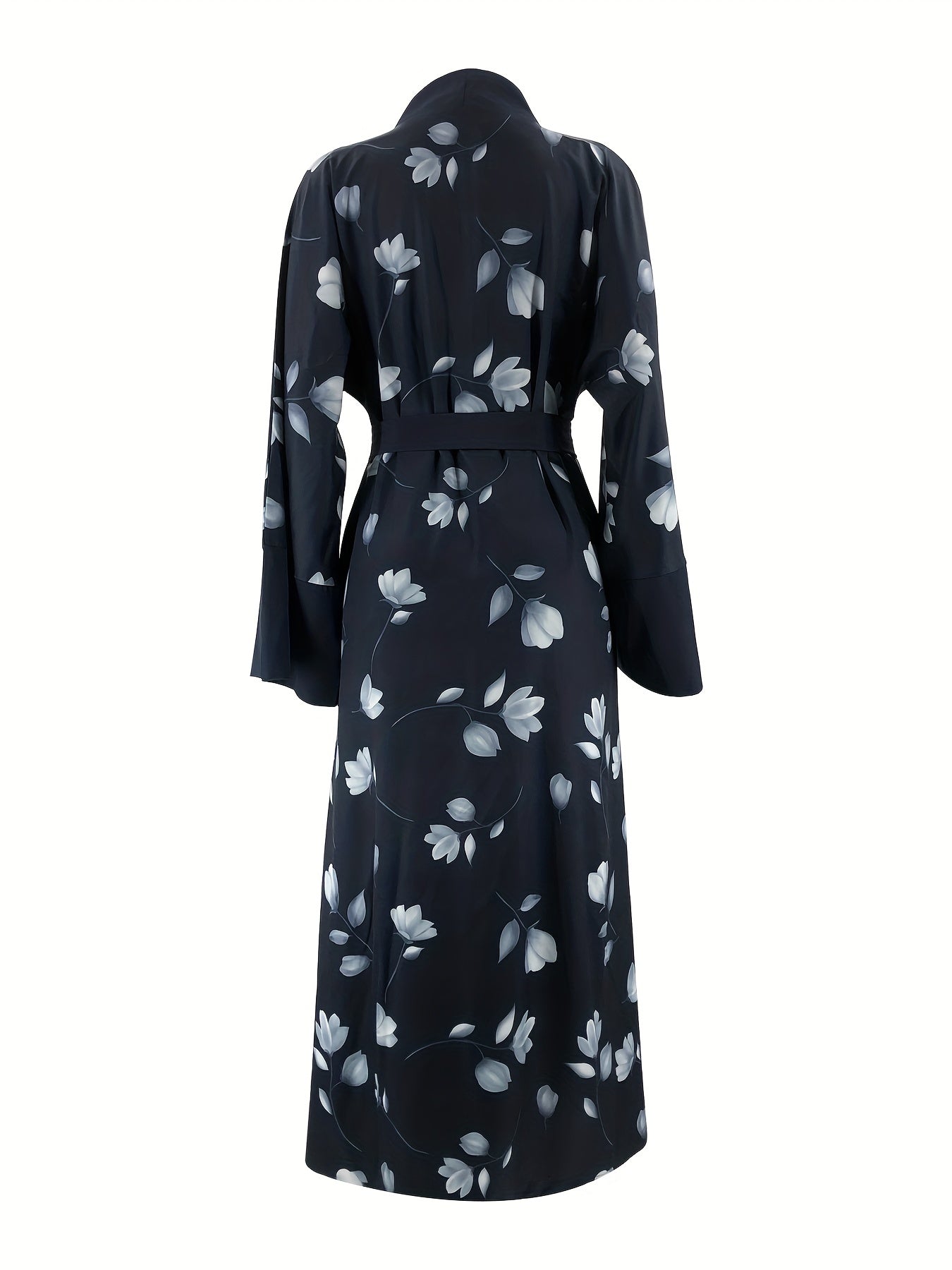 Ethnic Modest Dress Set Without Hijab, Floral Print Long Length leeveless , /MH