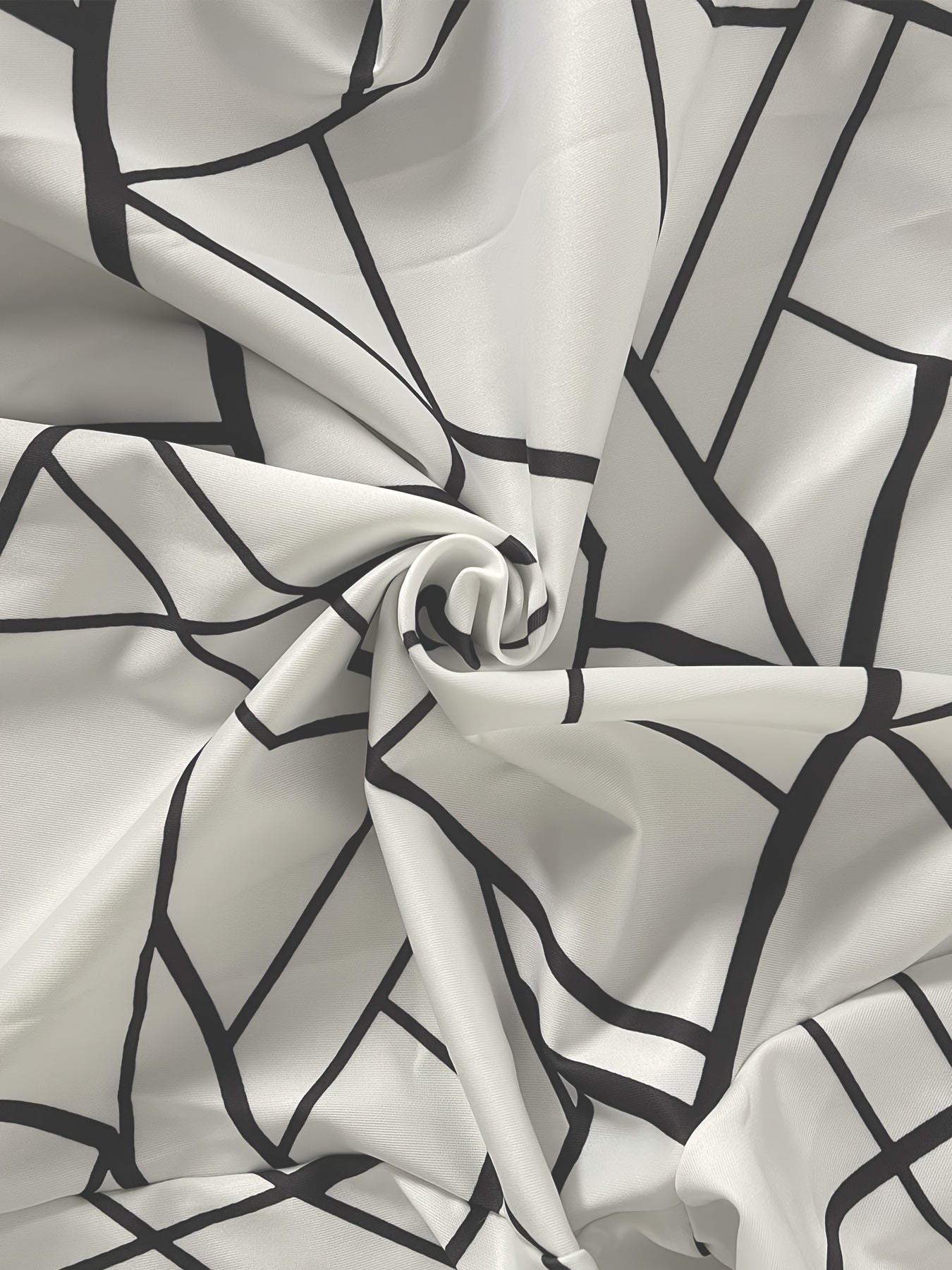 Geo Print Open Front Blazer, Casual Long Sleeve Outwear,