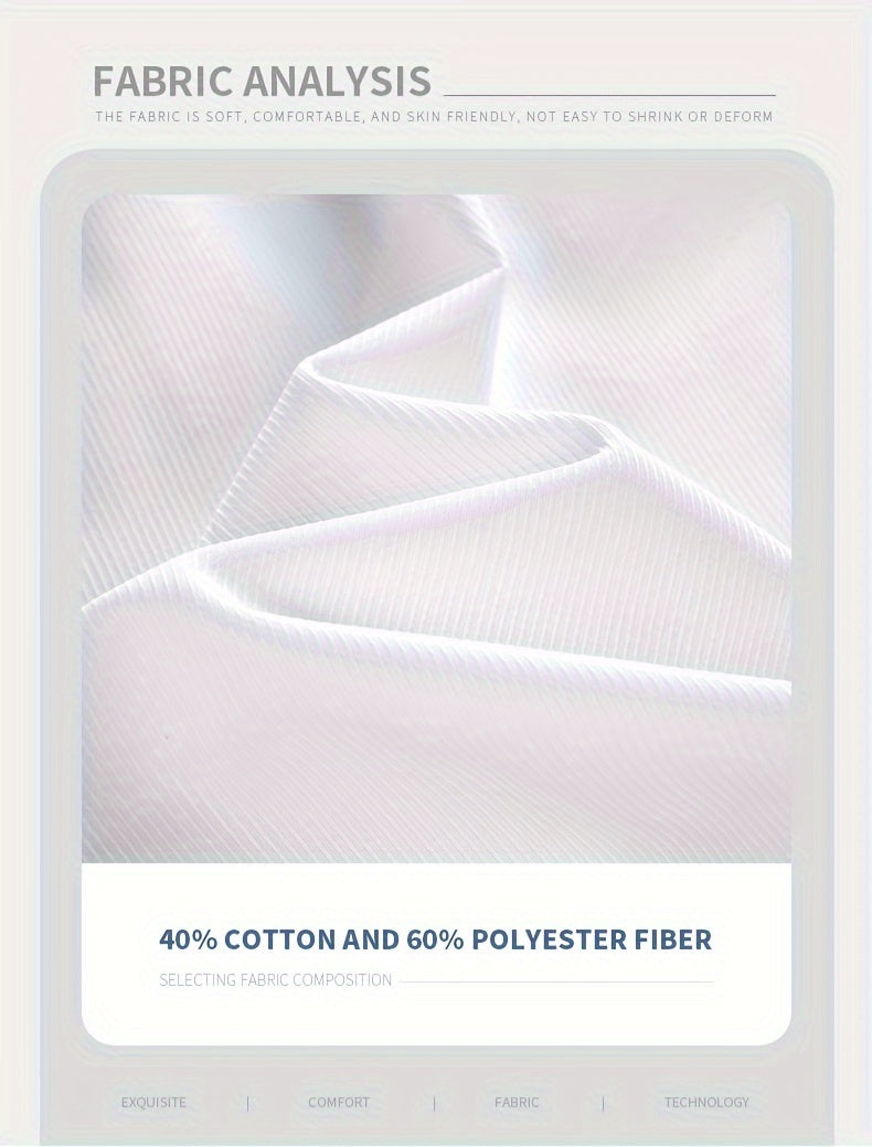 Men's Patchwork Lapel Collar Design Dress Shirts With Chest Pocket,