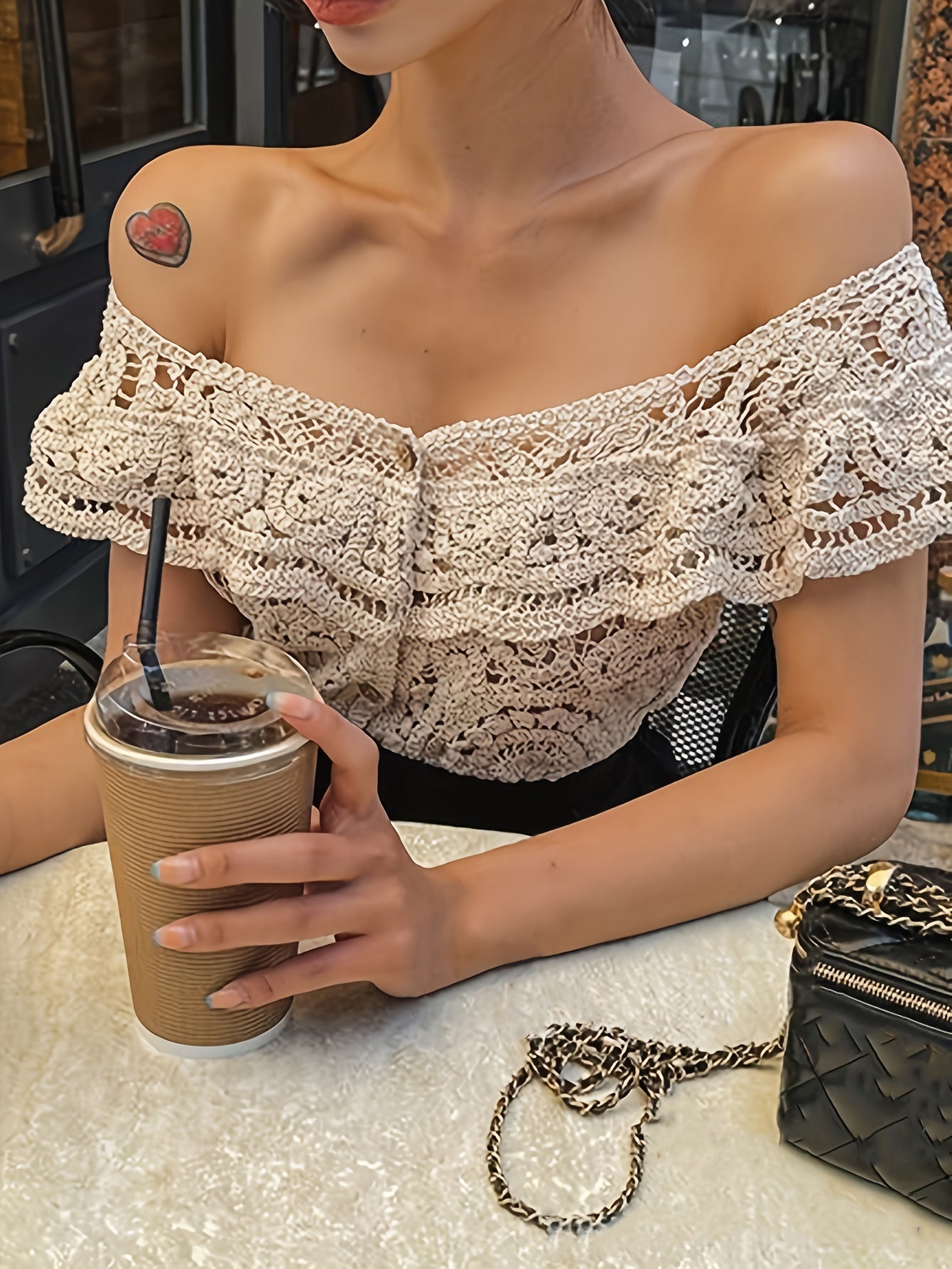 Solid Color Button Front Blouse, Boho Short Sleeve Cut Out Cardigans Top.