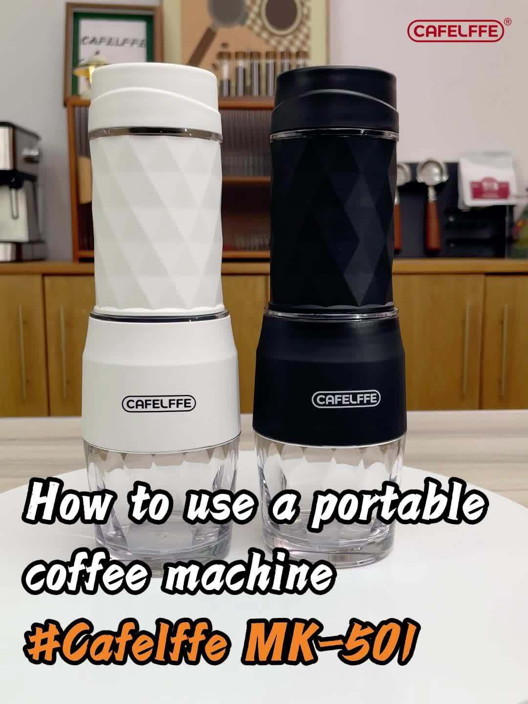 Cafelffe 3in 1 Portable Coffee Machine Manual Capsule Espresso Machine Non-heating, Non-electric, Suitable for Nespresso Capsules, Dolce Gusto Capsules and Grind Coffee, Suitable for Car, Travel, Office, Camping and Hiking, T