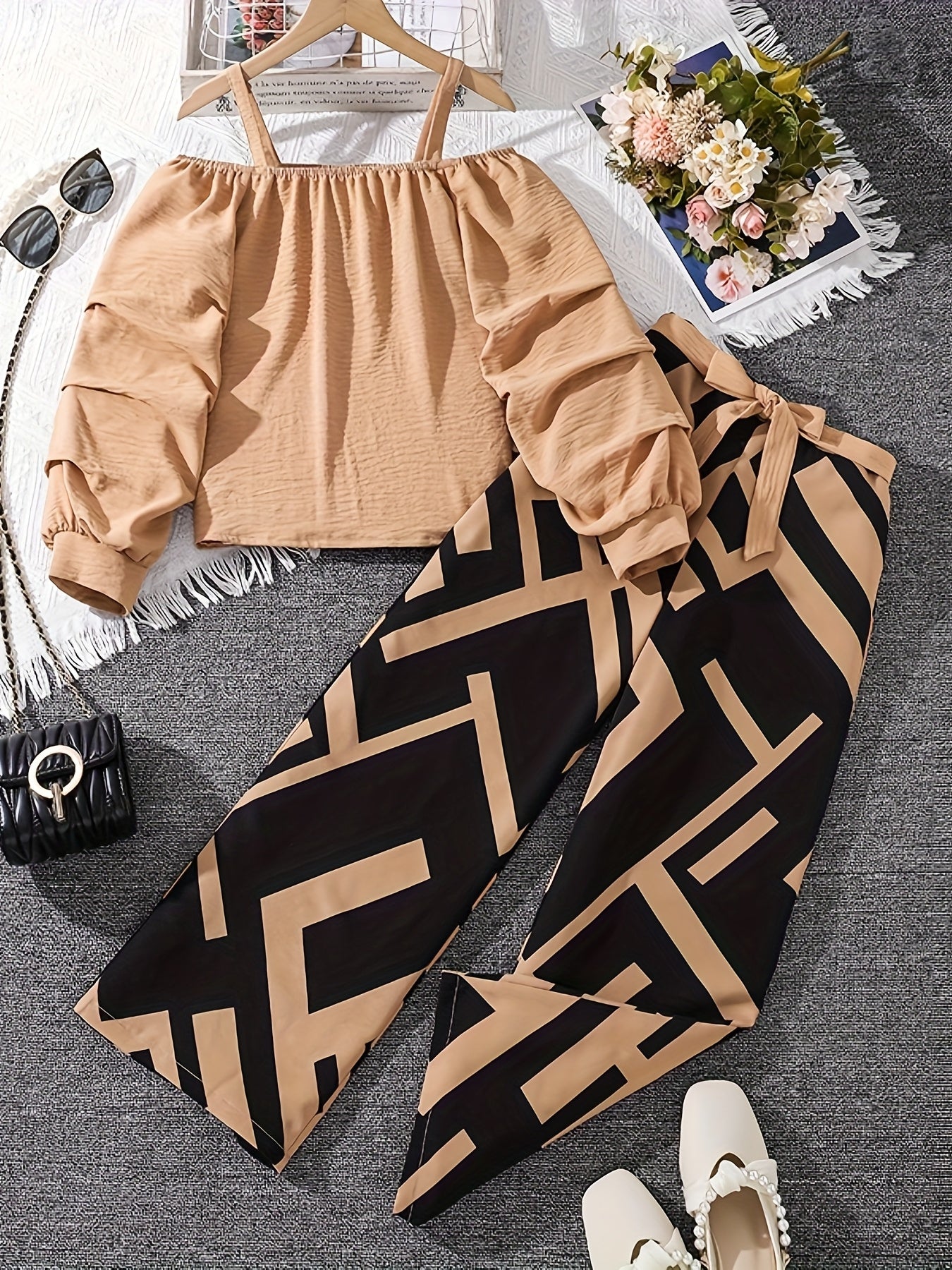 2pcs Set of Kids Clothing, New Spring And Autumn Two-Piece Set for Girls,