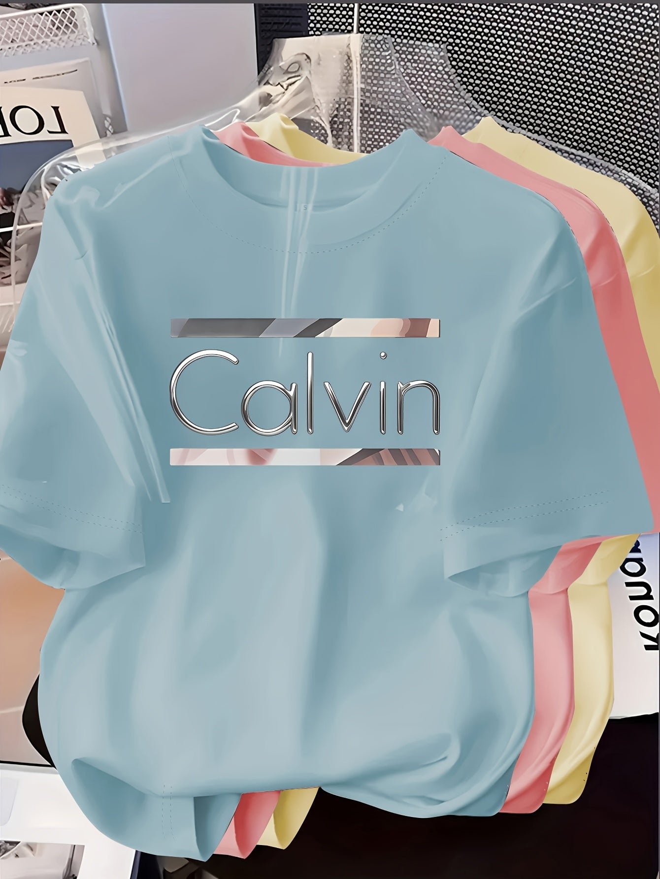 Women's Three-Piece Set Creative Letter Print Short-Sleeve T-Shirt, /MH