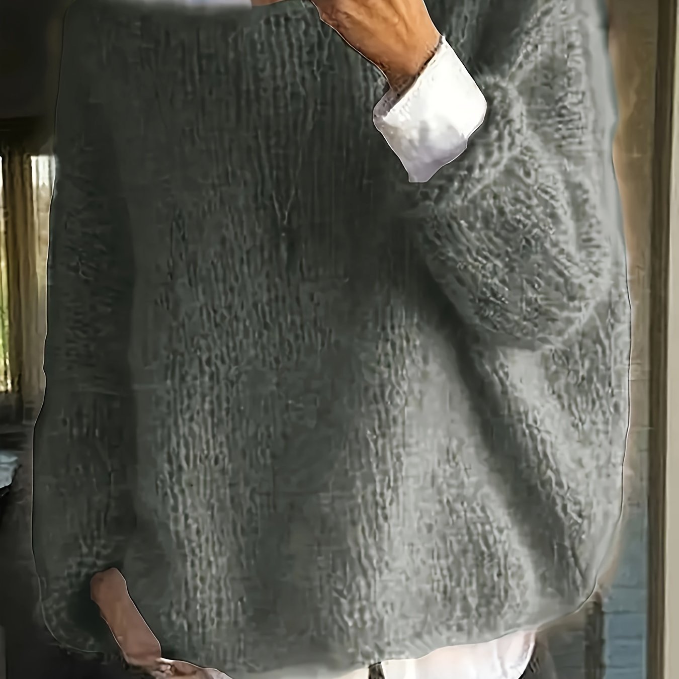Luxurious Red Fleece Boat Neck Sweater for Women .