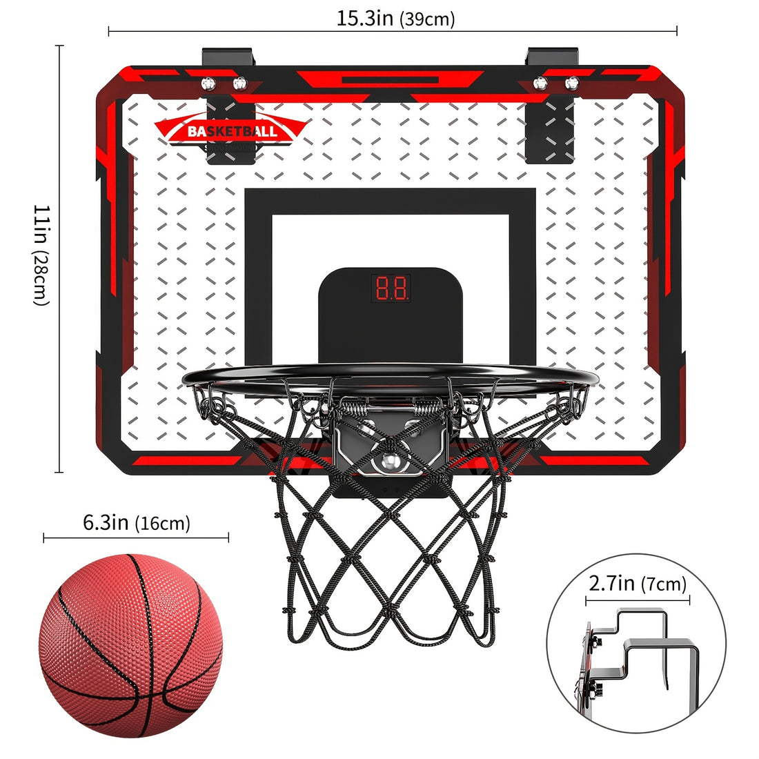 Indoor Basketball Hoop For Kids, Door Room Basketball Hoop,