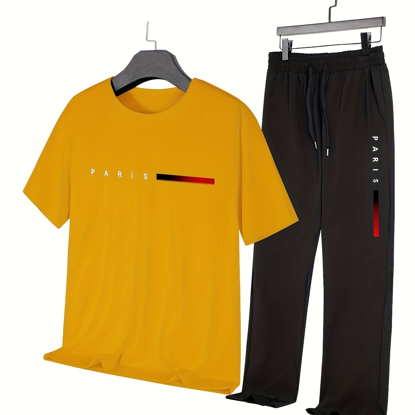 Men'S Casual Sports Two-Piece Set Short Sleeve .