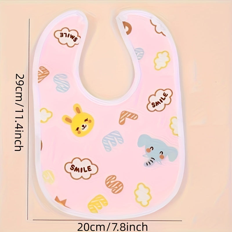 5pcs/8pcs Random Pattern Pink Blue Yellow Series Baby Cotton Feeding Bibs, Newborn Waterproof Cute Bib Easter Gift