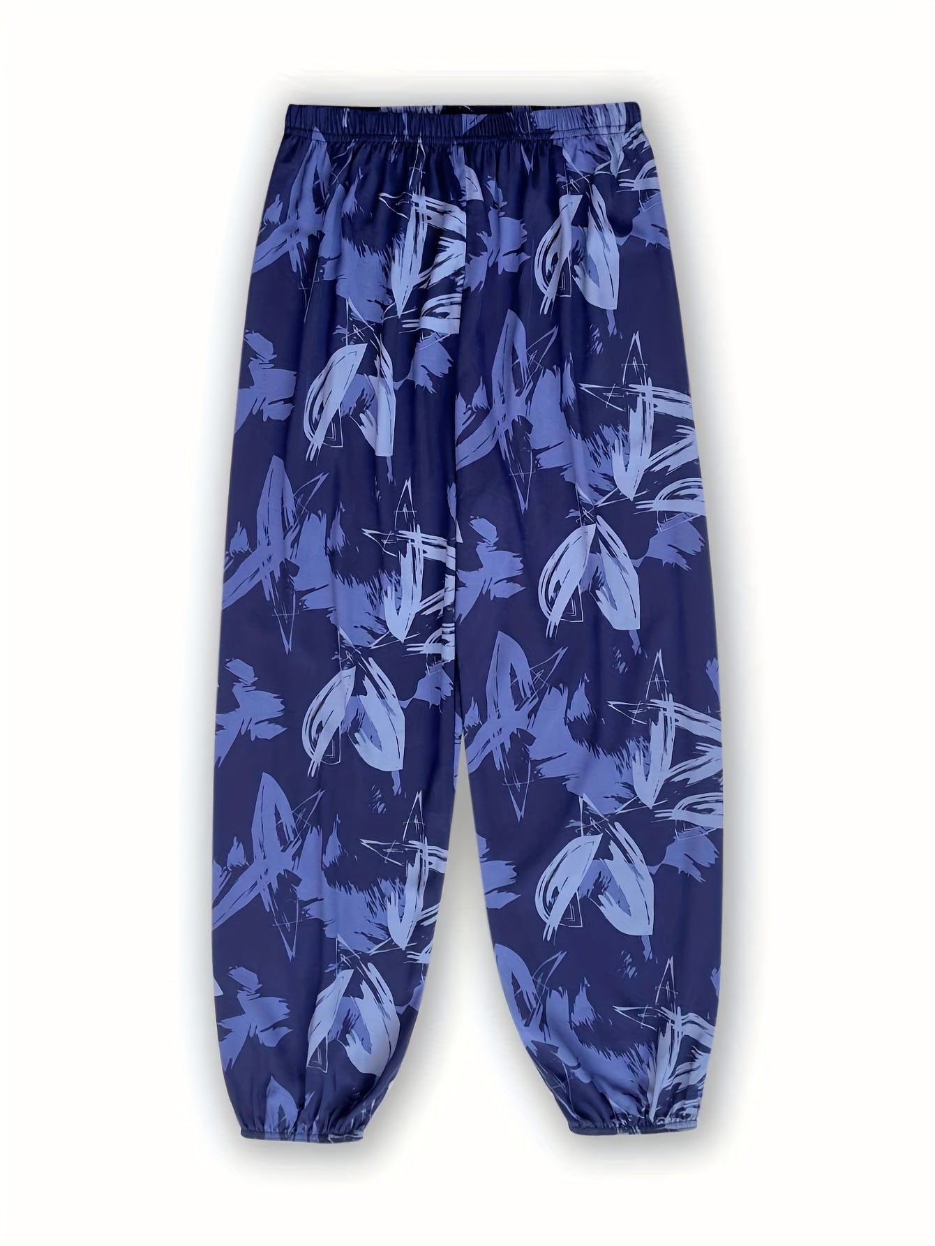 Women's Loose Fit Wide Leg Flare Pants with Print, Comfortable.