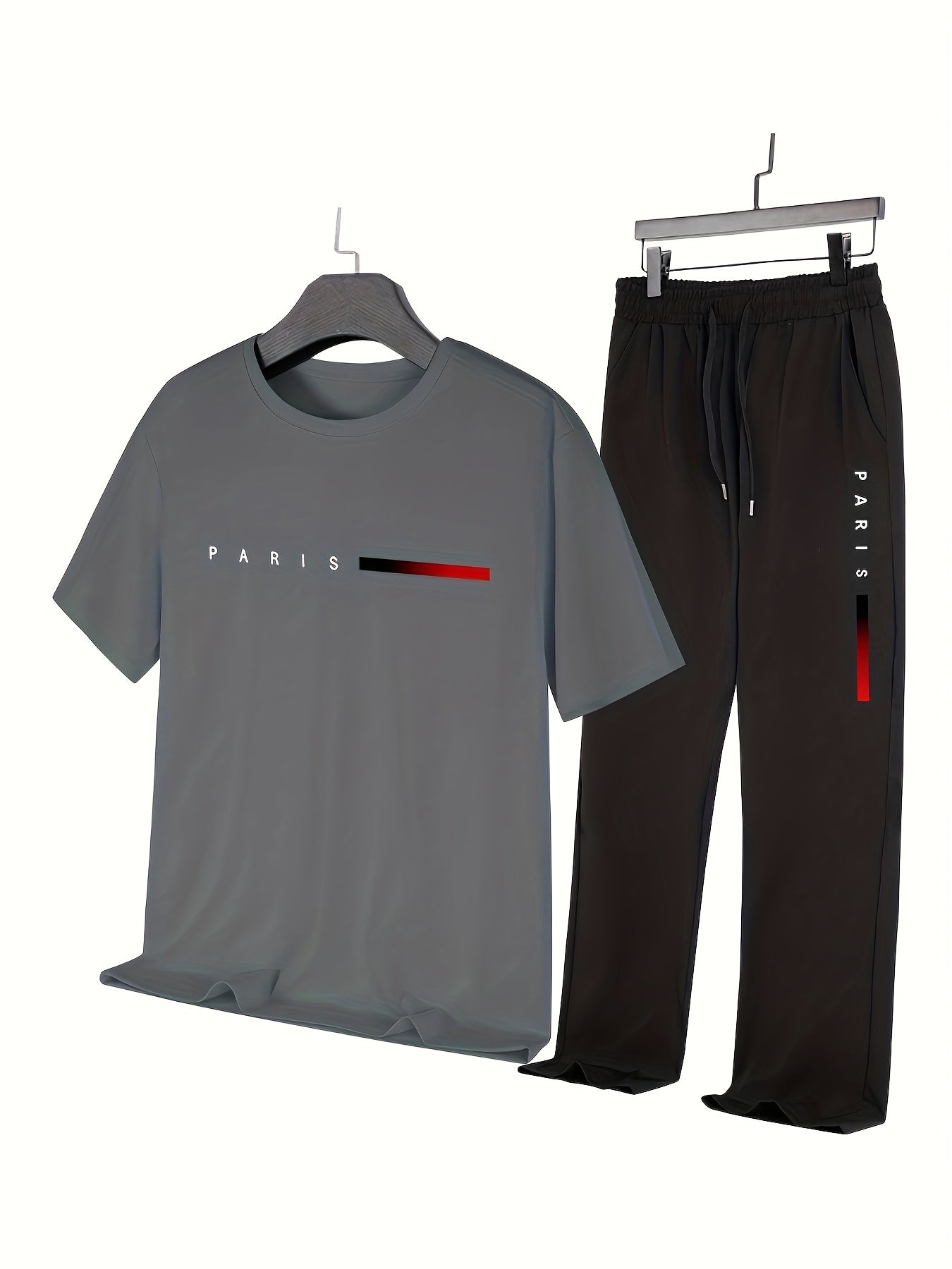 Men'S Casual Sports Two-Piece Set Short Sleeve .