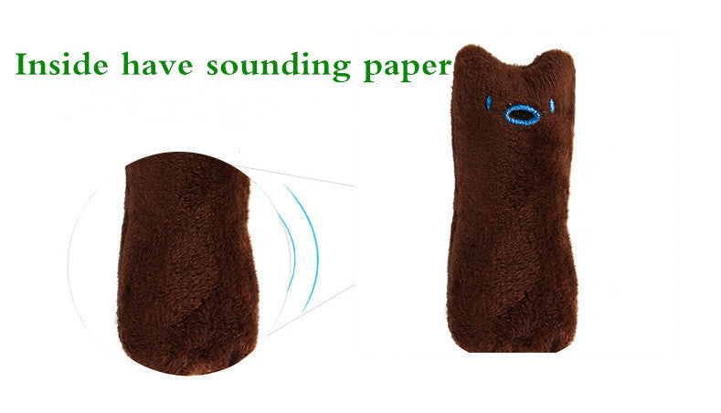 1pc Cat Design Cat Teaser Toy Containing Squeaky Plush Pillow.