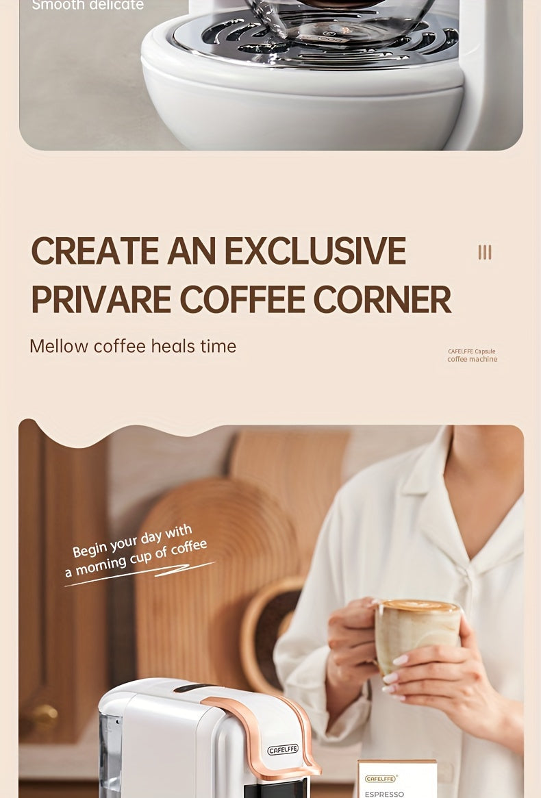1pc Coffee Maker For Single Pods CAFELFFE 4 In 1 Coffee Machine Hot/Cold Dolce Gusto Milk Nespresso Capsule ESE Pod Ground Coffee Cafeteria 19Bar Teacher's Day Halloween Christmas Wedding Birthday Valentines Day Gift Coffee T