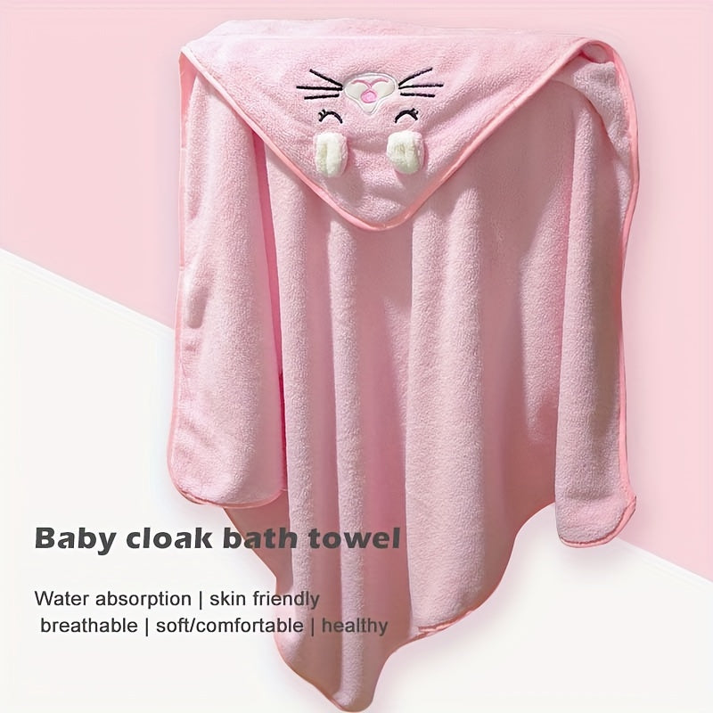 Soft & Adorable Baby Bath Towel With Hood - Perfect For Newborns, Christmas Halloween Gift