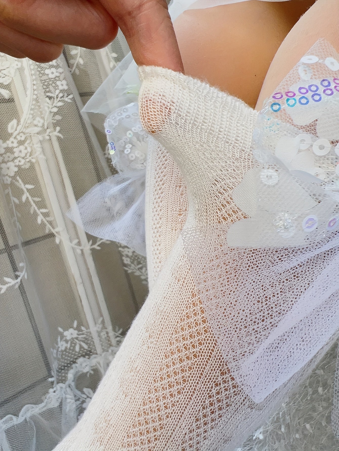 1/3 Pairs Of Girl's Cute Knee-High Socks with A Big Bow,/MH