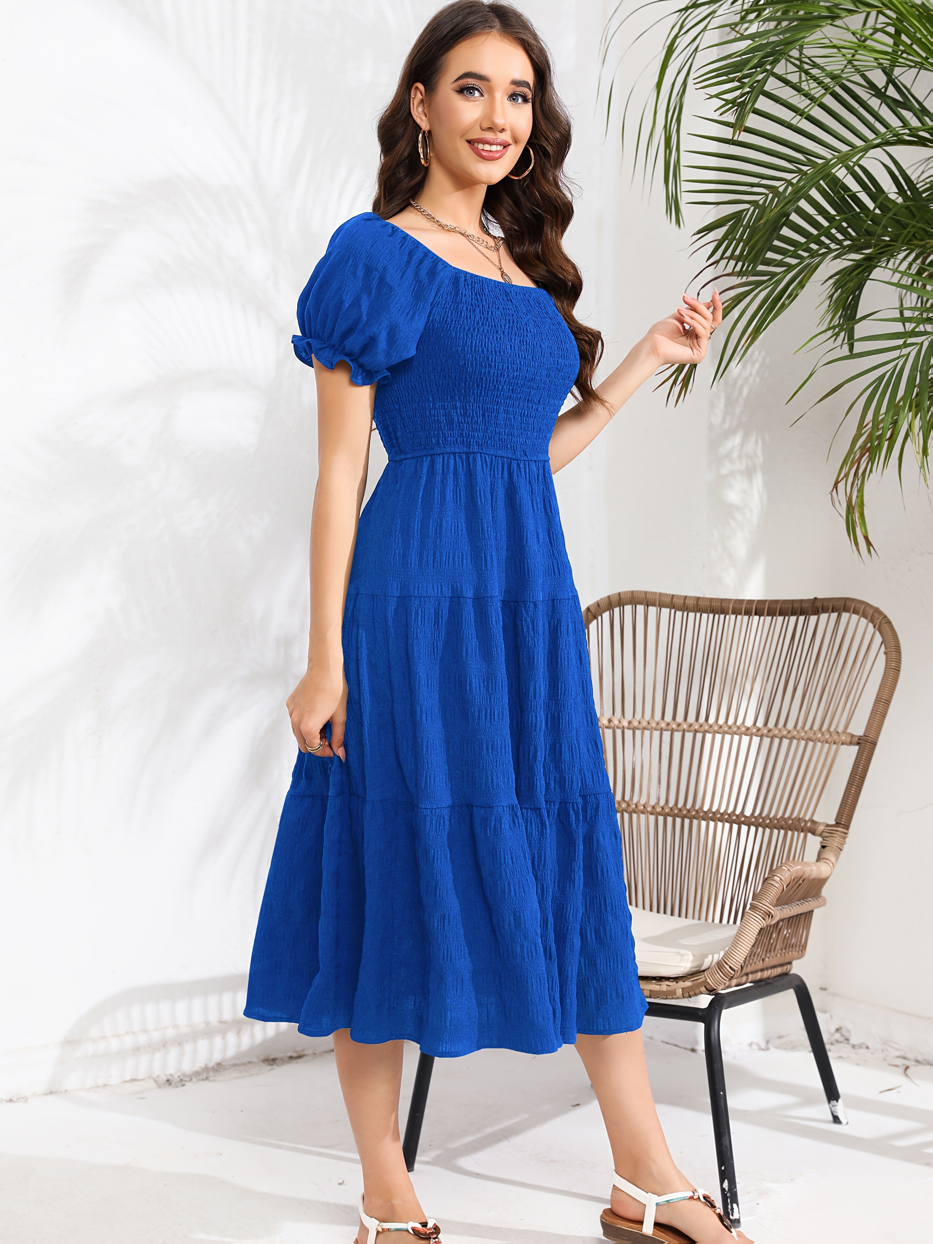 Solid Color Two-Wear Dress./MH