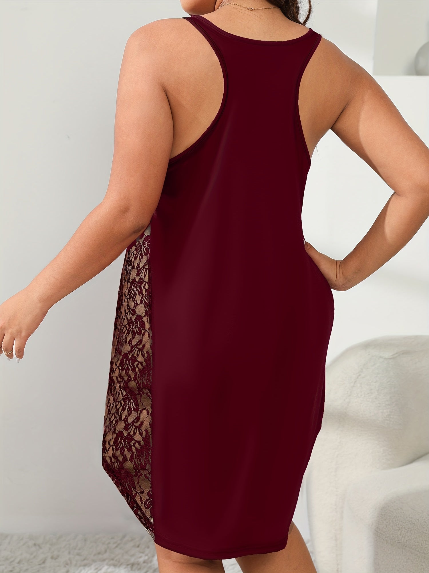 Women's Plus Casual Loungewear Dress,/MH