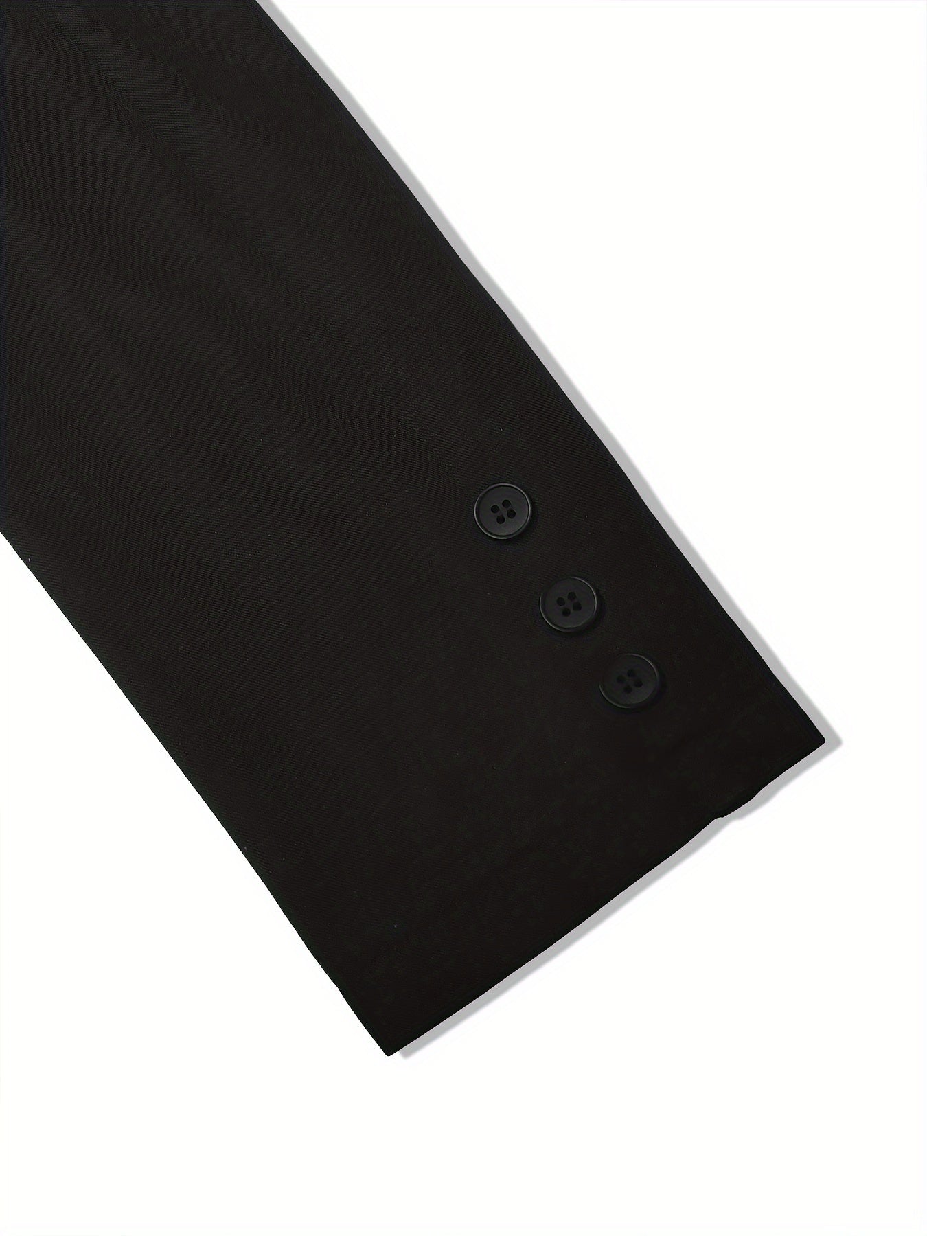 Solid Color Elegant Pantsuits, Long Sleeve Lapel Collar Button Blazer.