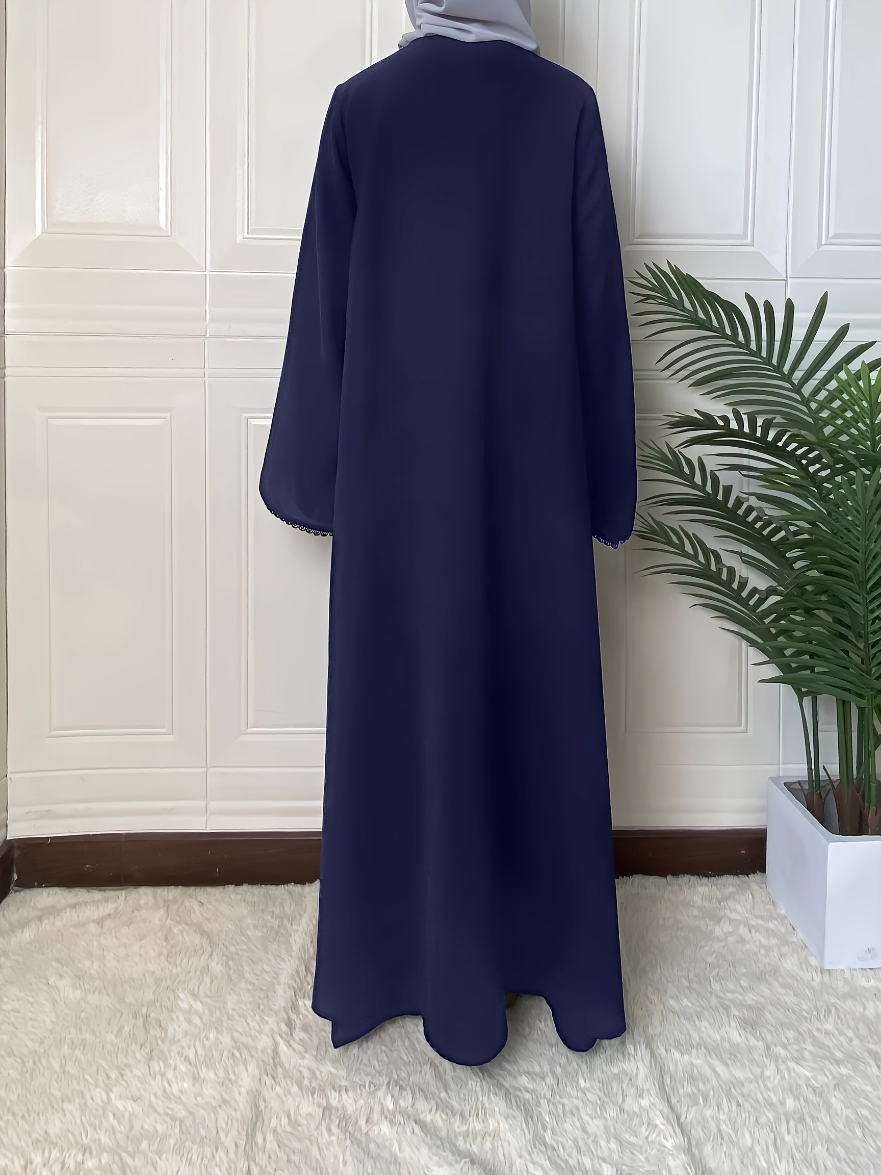 Elegant Long Sleeve Maxi Kaftan Dress -ticated Evening Wear'/MH