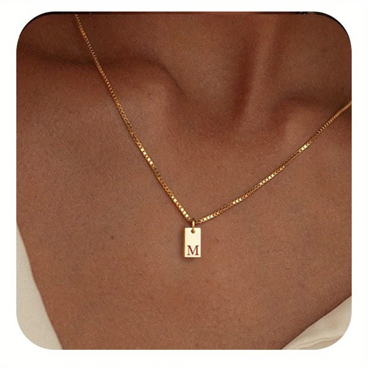 English Initial Letters Necklace 14K Gold Plated Necklace