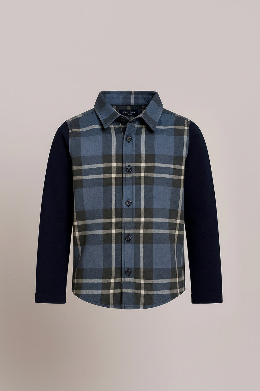 Kids Plaid Button Down Shirt Long Sleeve Casual Check Plaid | Ages 2-12 | MH