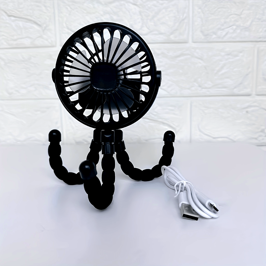 Baby Stroller Fan Hand Held Rechargeable USB Bladeless Small Folding Fans Mini Ventilator Silent Table Outdoor Cooler Neck Fan Desk Fan Christmas, Halloween, Thanksgiving Day Gift Easter Gift