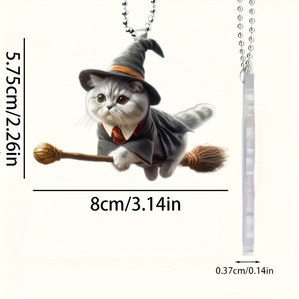Acrylic Magic Cat Hanging Ornament For Vehicle Decoration