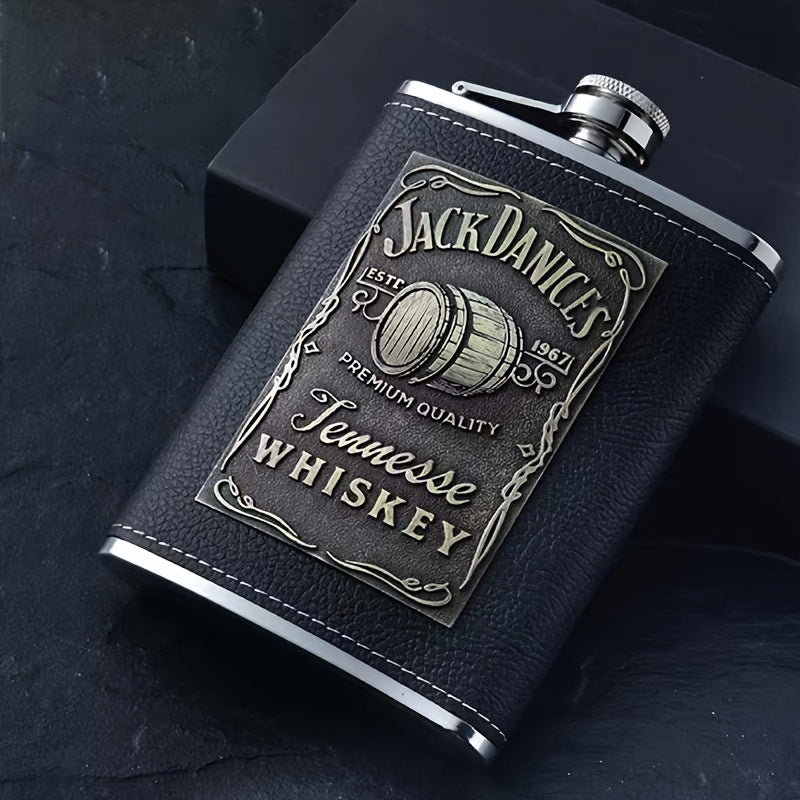 1pc 8oz Flask, Stainless Steel Square Flask, The Best for Man's Butt Flask, Novel Love Expression Gift for Family, Friends, Christmas Gift, Beverage