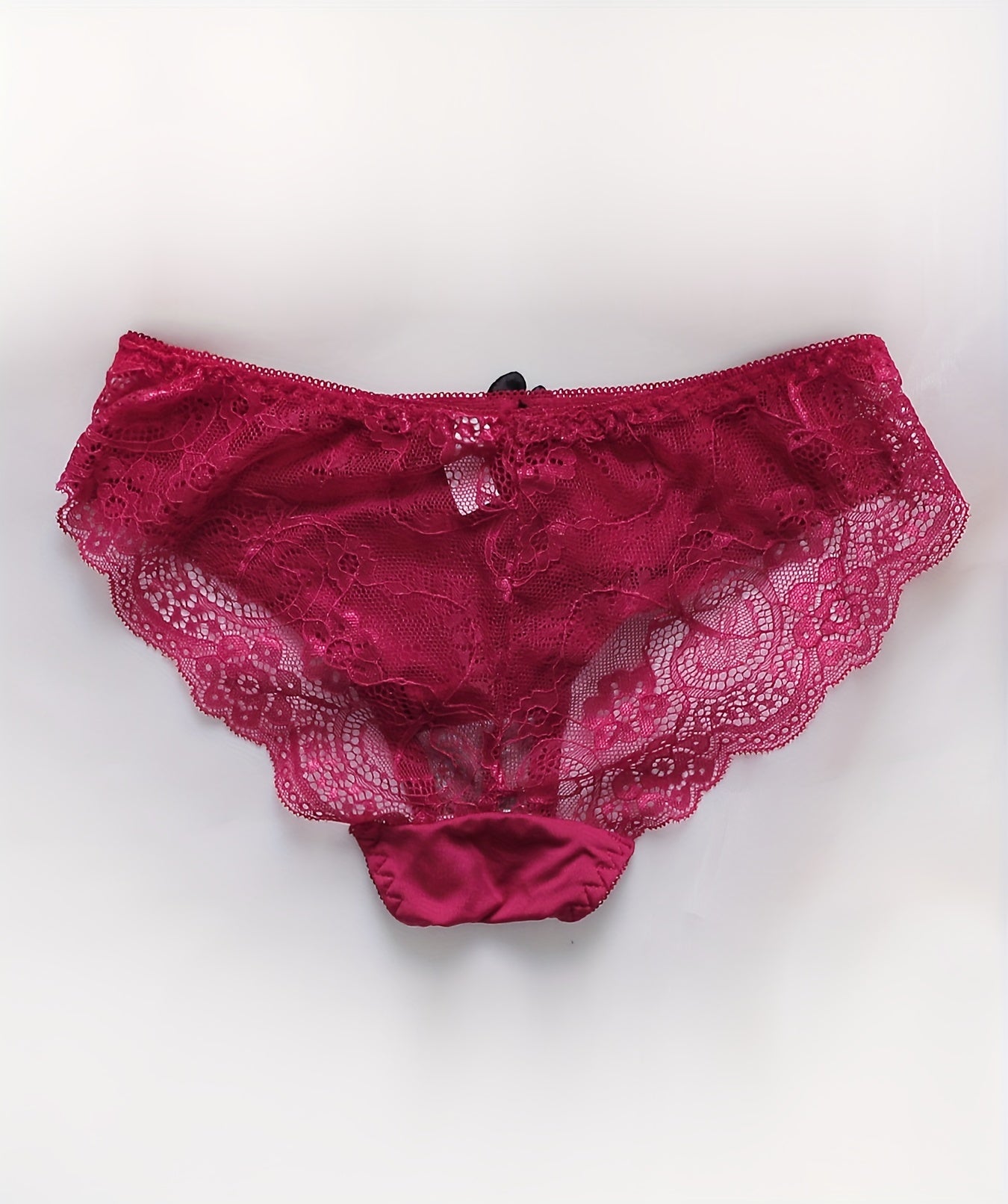 2sets Contrast Lace Underwire Bra & Panty, /MH
