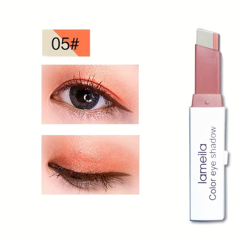 Lazy Eyeshadow Two Tone Gradient Glitter Eyeshadow Stick Waterproof Long .
