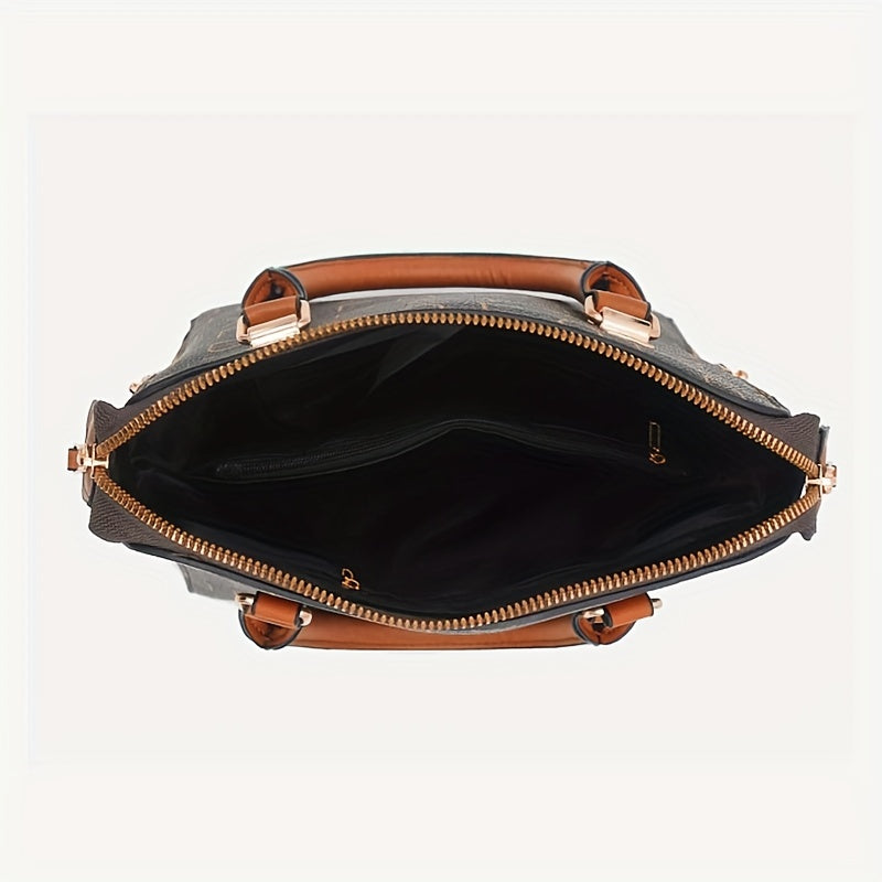 Letter Print Handbag, Tassel Decor Square Crossbody Bag,