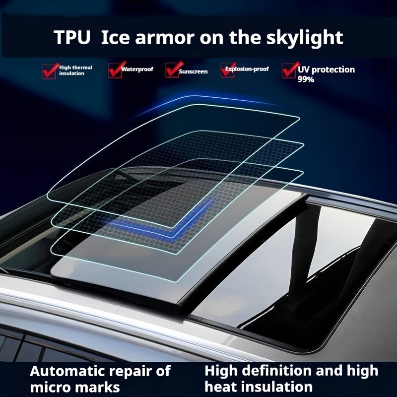 1pc TPUPPF High-End Protective Vehicle Sunroof Insulation Shade