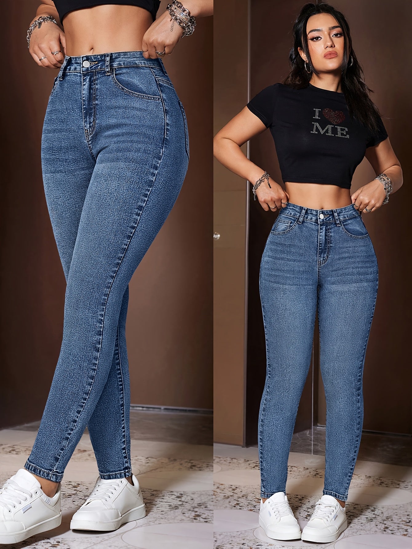 Women'S Stretch Denim Skinny Jeans -./MH