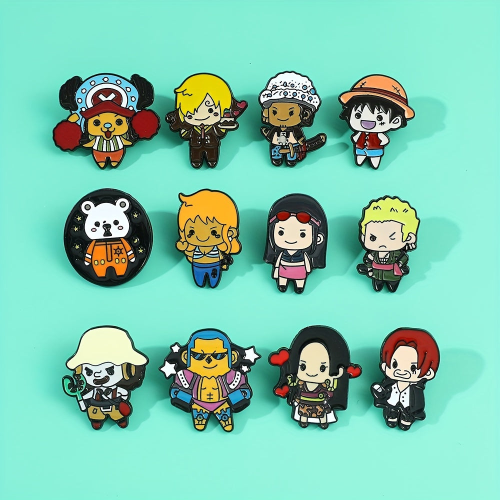 1pc Creative Cartoon Figure DIY Metal Pin Badge for Clothes, Backpack, Hat - Perfect Holiday Party Gift for Teens
