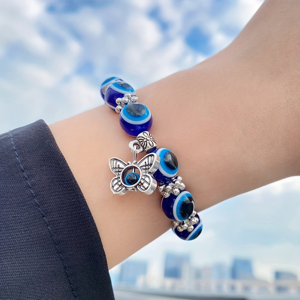 Lucky Evil's Eye Charm Beads Bracelet Protection Jewelry Good Luck Gift
